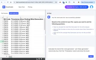 Command excelmatic.ai