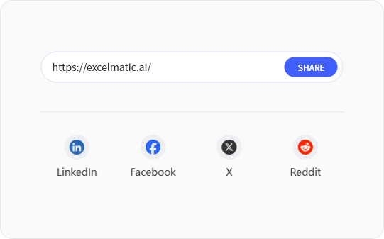 Share results via link, export images for documents and updates, and keep stakeholders aligned on one version of the outputs.