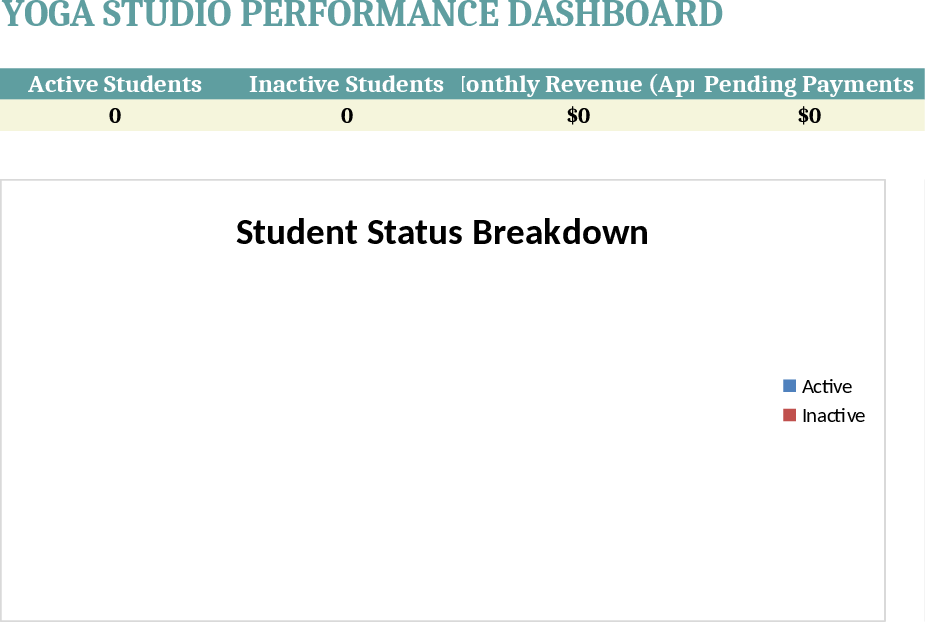 Elegant Yoga Studio Management Dashboard Template