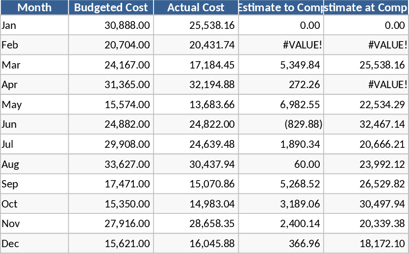 GovCon Projekt-Finanzmanagement Vorlage