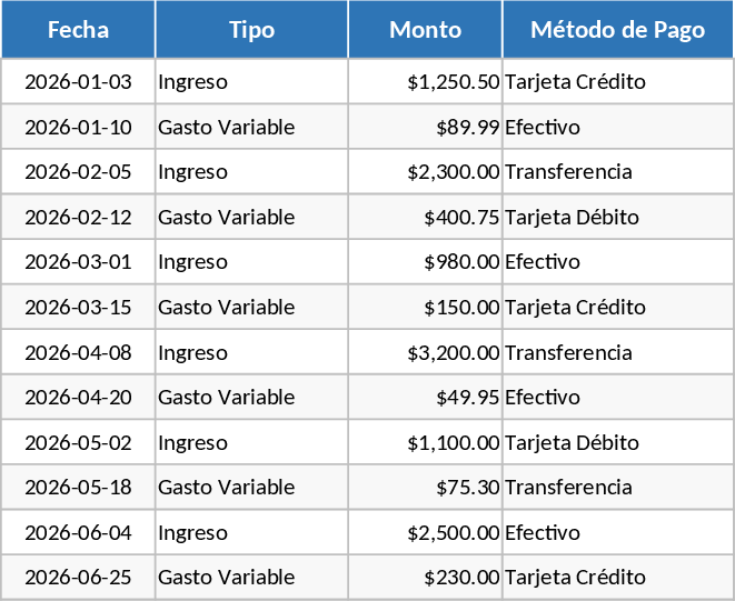 Mobiler Finanzplaner Vorlage