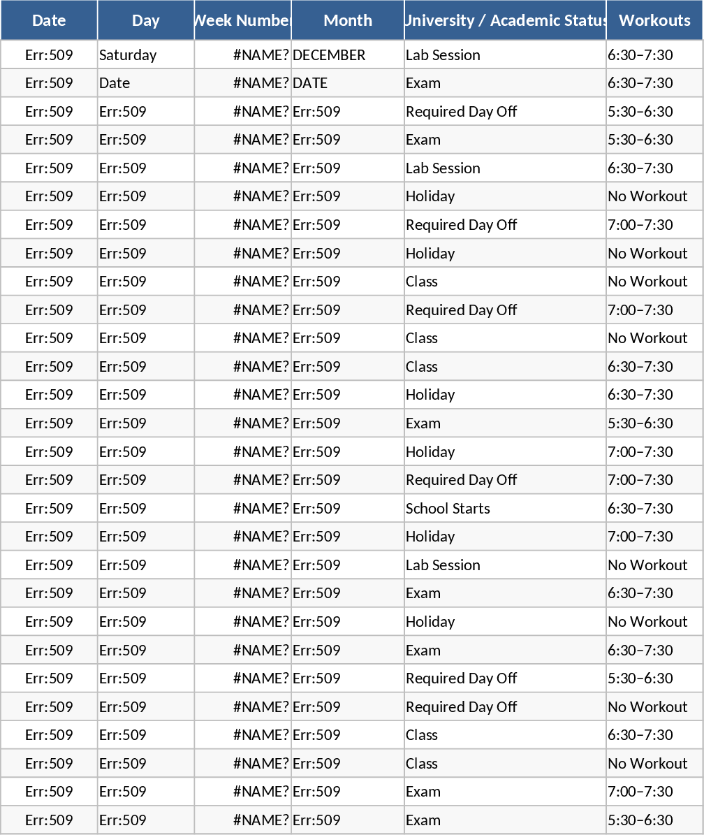 2026 Leistungsplaner Vorlage