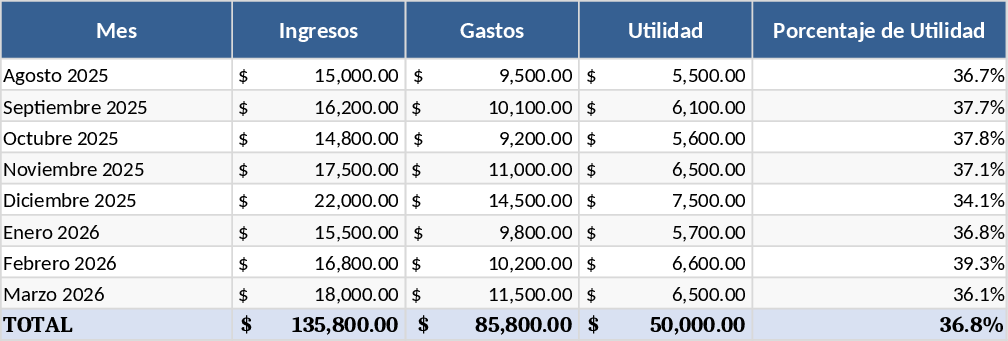 Financial Statement Tracker Template