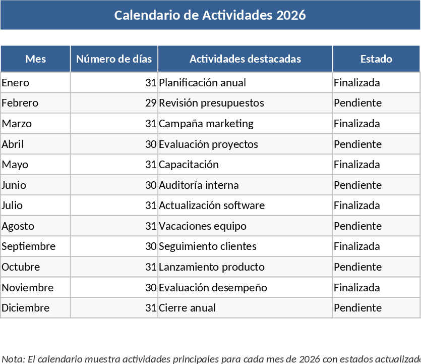 2026 활동 일정 템플릿