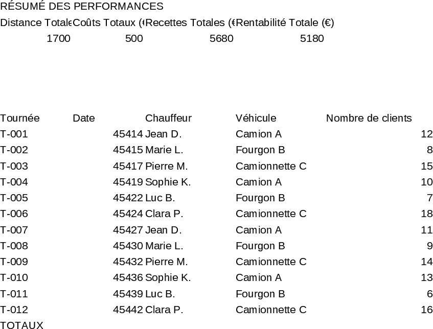 Monthly Trip Route & Profitability Optimization Template