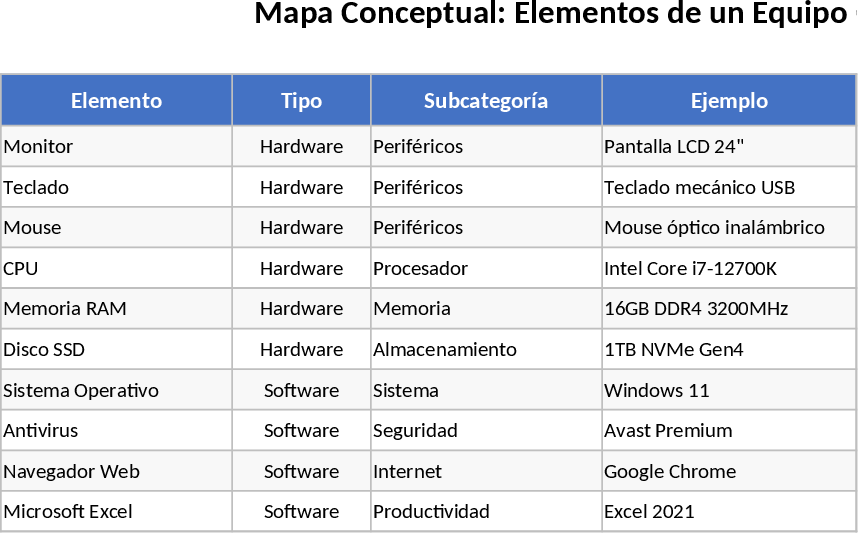 Computer System Elements Mapping & Functions Template