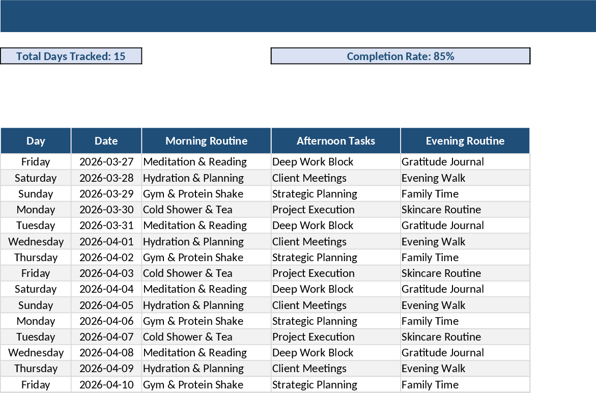 DIY 플래너 지침 템플릿