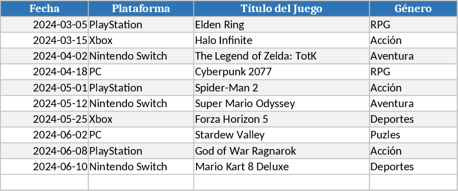 Video Game Collection Tracker Template
