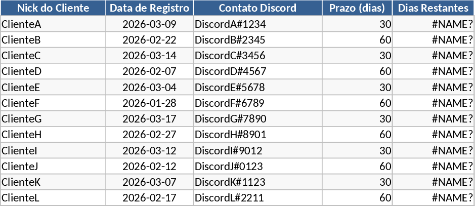 Client Deadline Tracker and Status Template